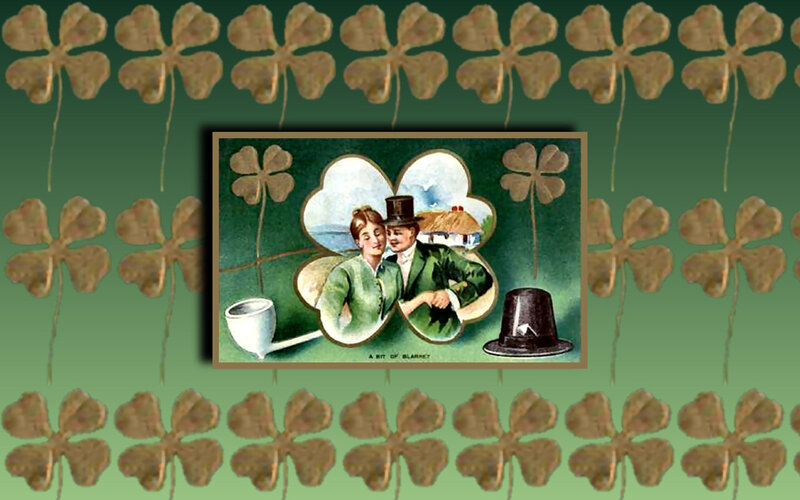 Couple in Clover Frame