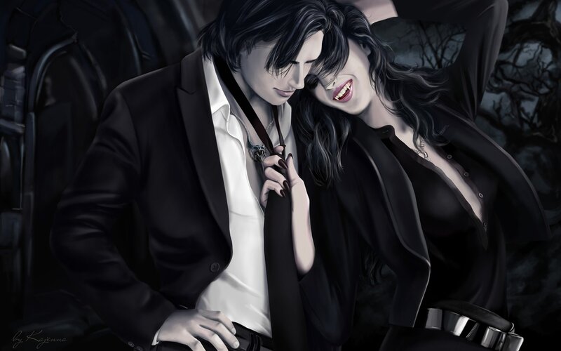 Couple in Dark Clothing — Black