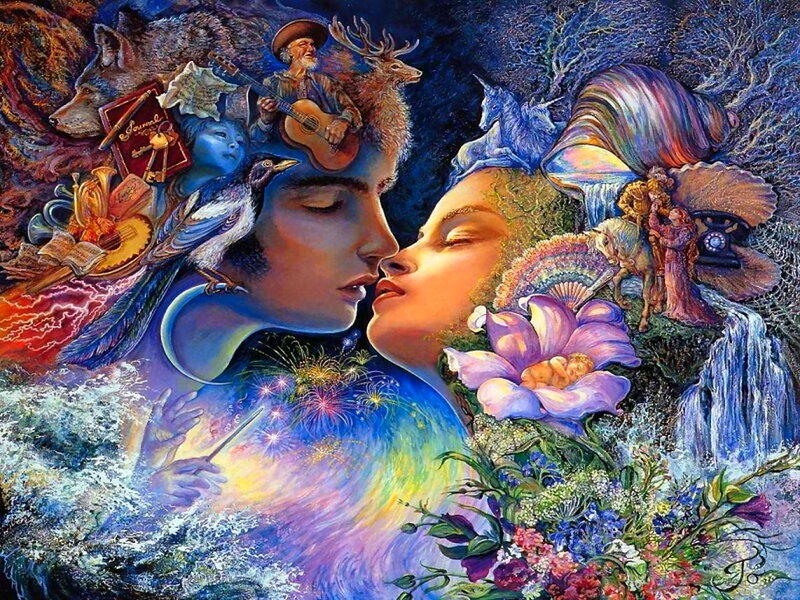 Couple in Dreamlike Scene