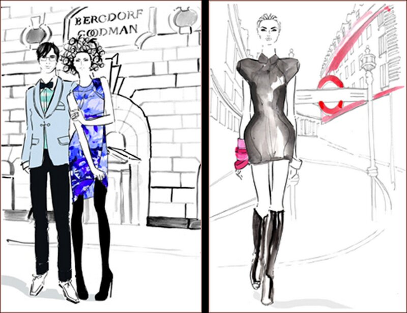 Couple in Fashion Illustration