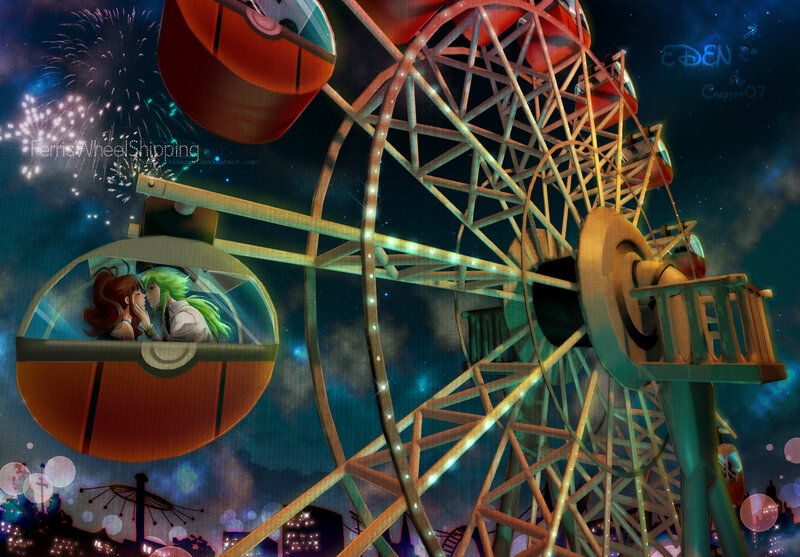 Couple in Ferris Wheel