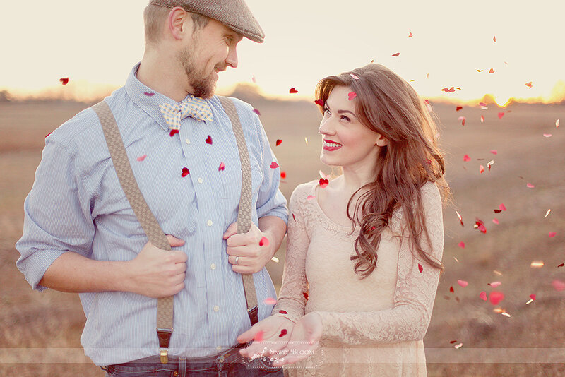 Couple in Field — Beige