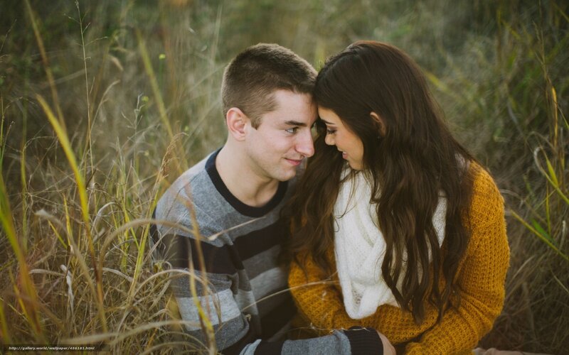 Couple in Field — Yellow, Intimate