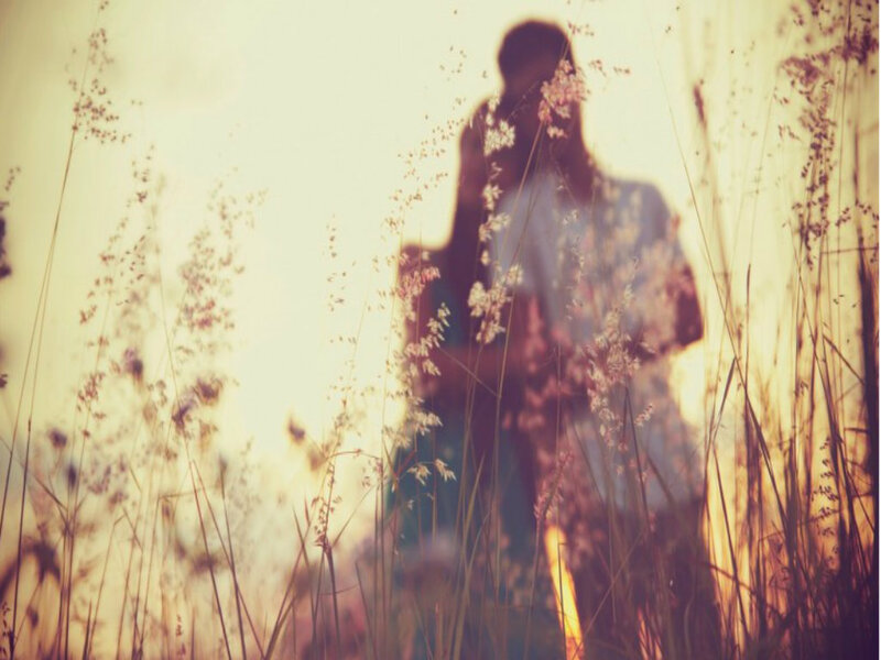 Couple in Field — Yellow, Serene