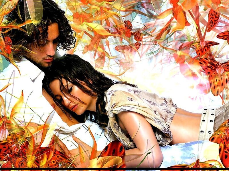 couple in floral dream