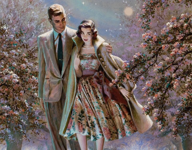 Couple in Floral Dress