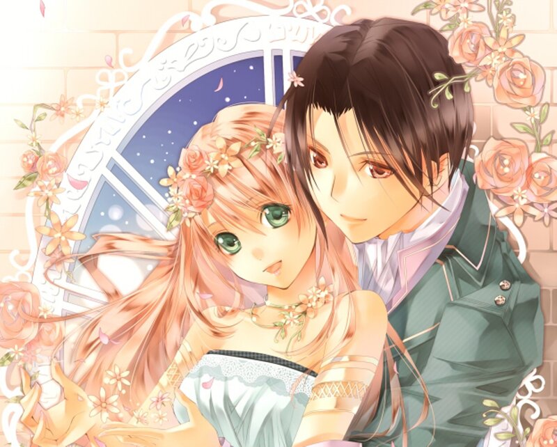 Couple in Floral Setting