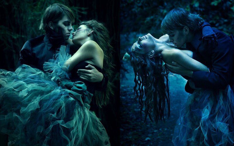 Couple in Forest — Blue