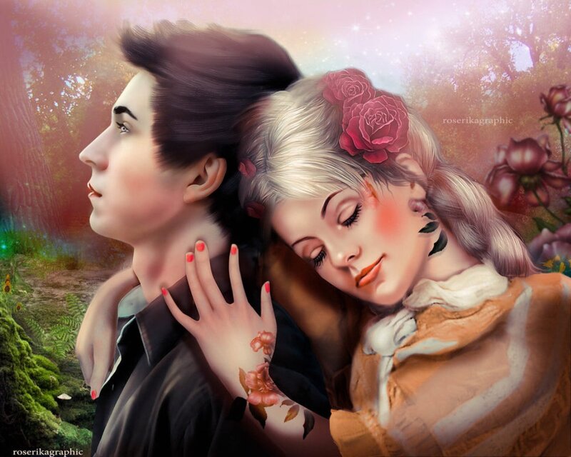Couple in Forest — Pink