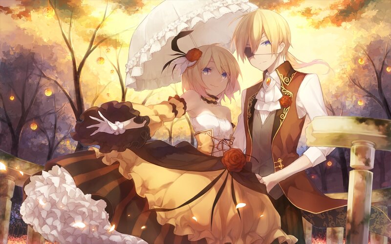 Couple in Formal Attire — Yellow