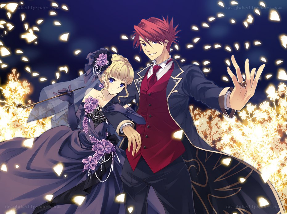 couple in formal attire