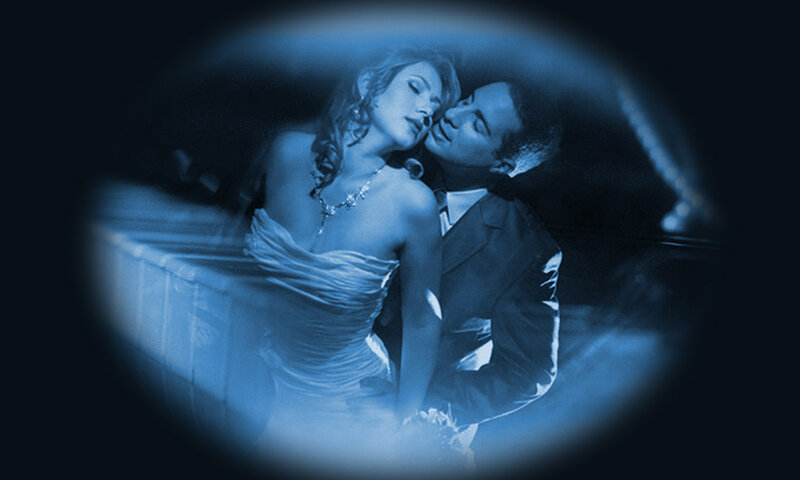 Couple in Formal Wear — Blue
