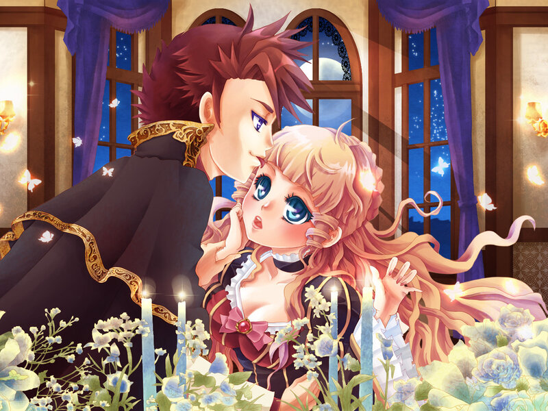 Couple in Formal Wear — Purple, Romantic