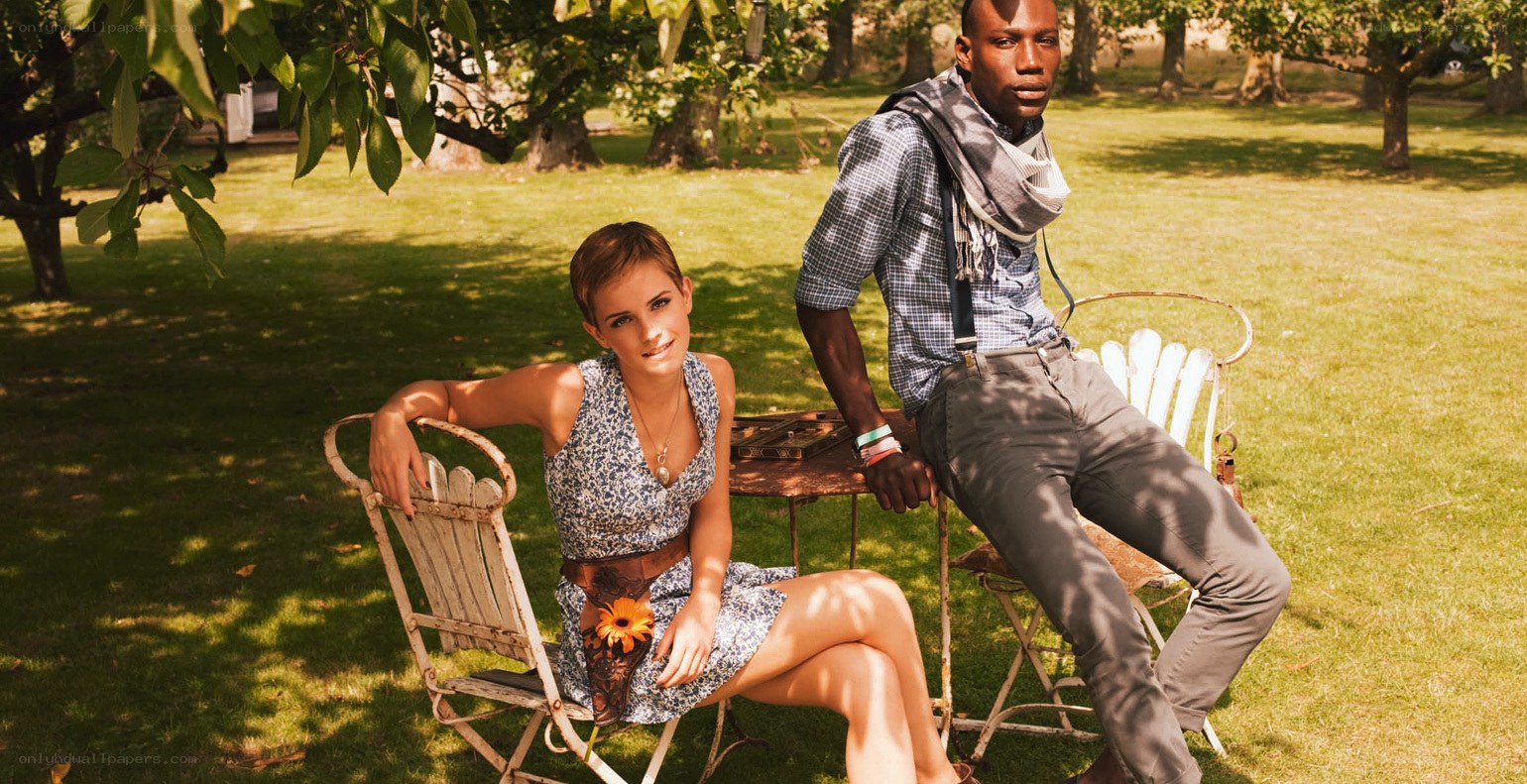 Couple in garden setting