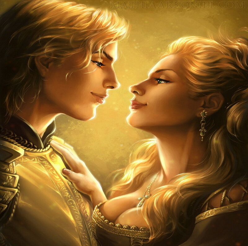 Couple in Golden Light — Gold