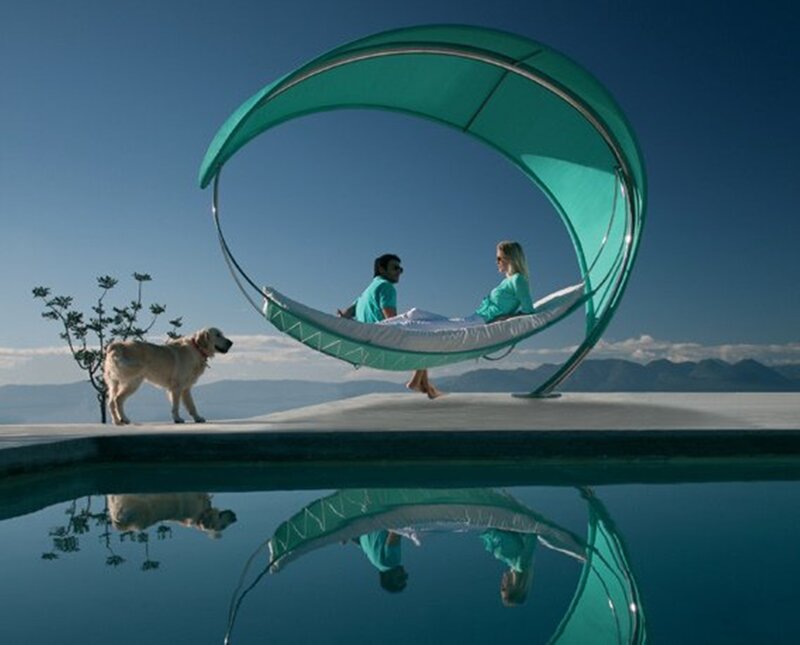 Couple in Hammock — Blue, Serene