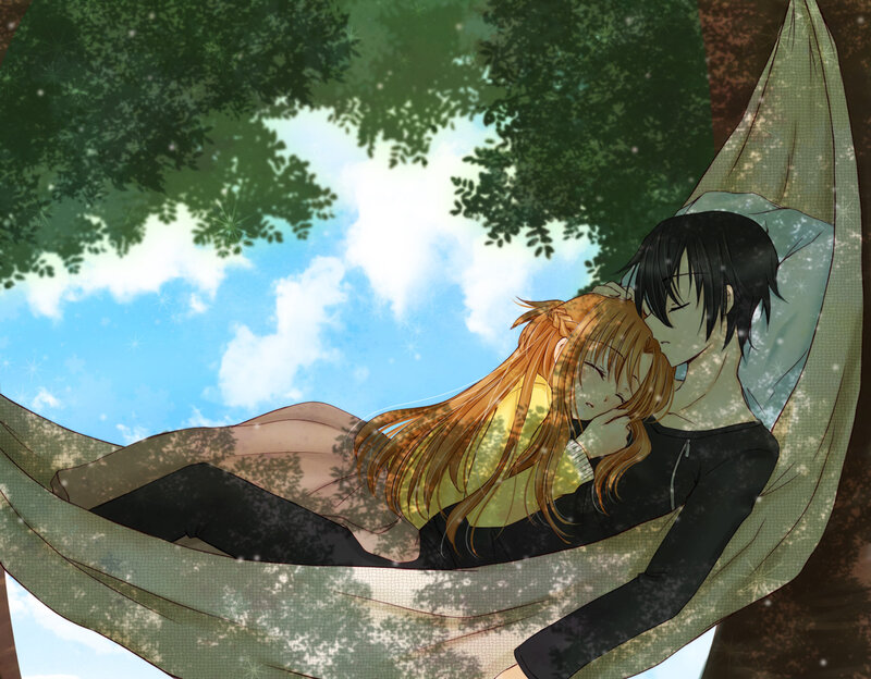 Couple in Hammock — Green, Serene