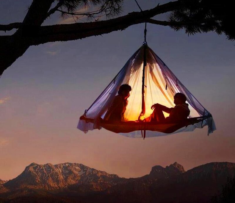 Couple in Hanging Tent