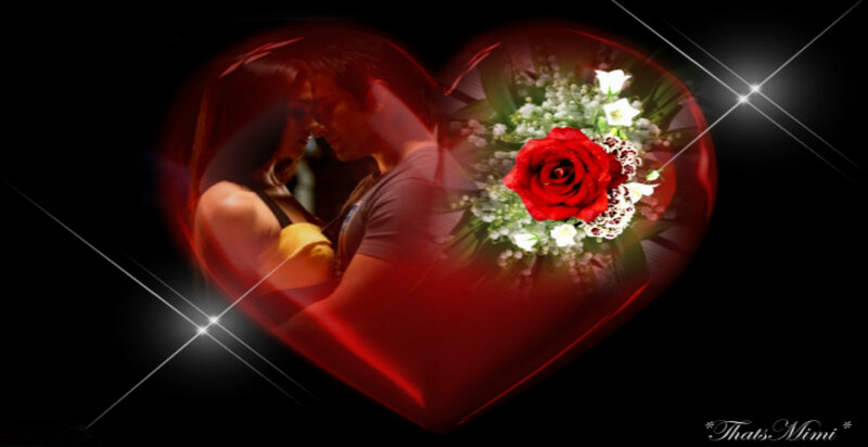 Couple in Heart Shape — Red, Romantic