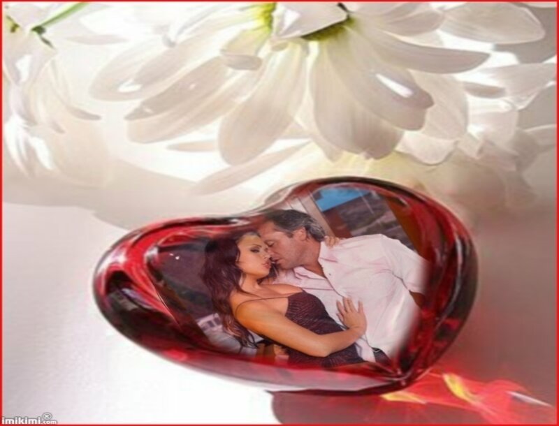 couple in heart-shaped frame