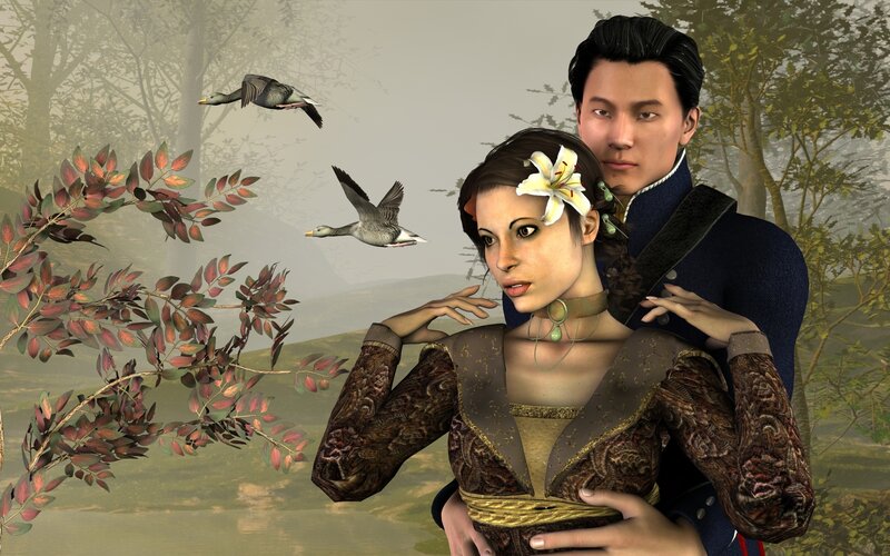 Couple in Historical Clothing