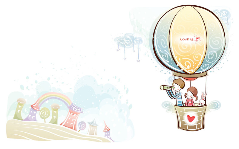 Couple in Hot Air Balloon