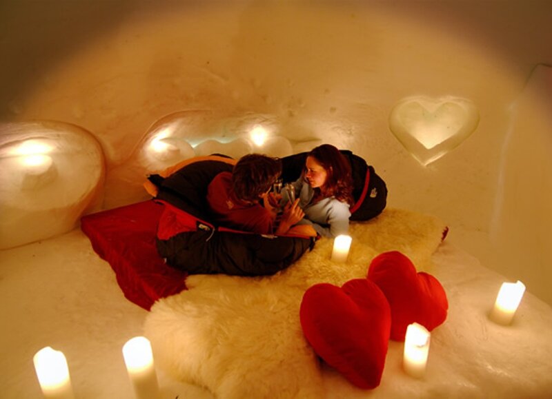 Couple in Ice Hotel