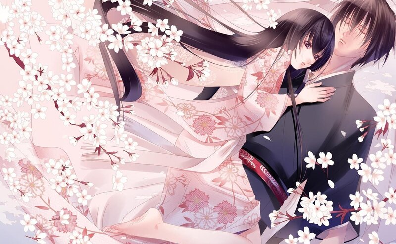Couple in Kimonos