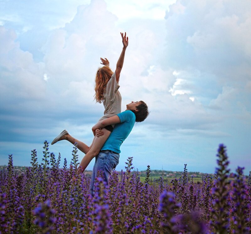 Couple in Lavender Field