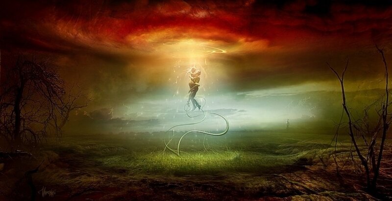Couple in Light Beam