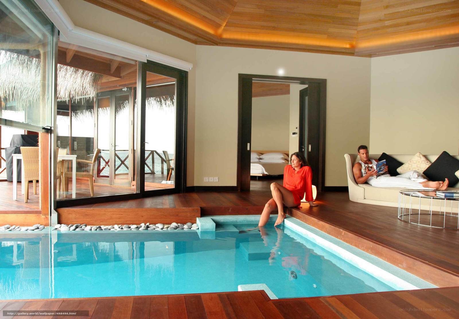 Couple in luxury villa