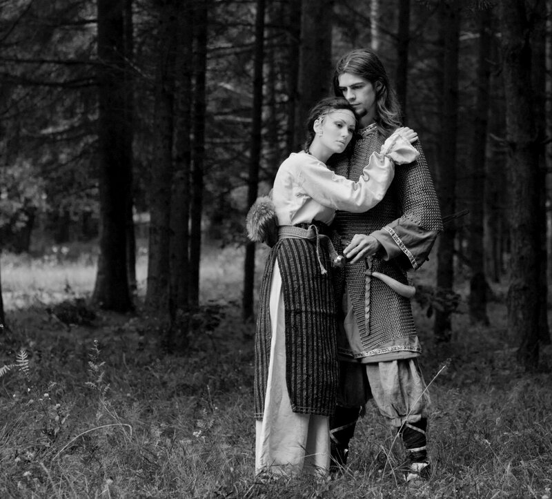Couple in Medieval Clothing