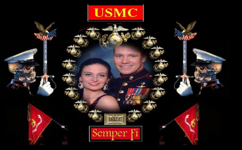 Couple in Military Portrait