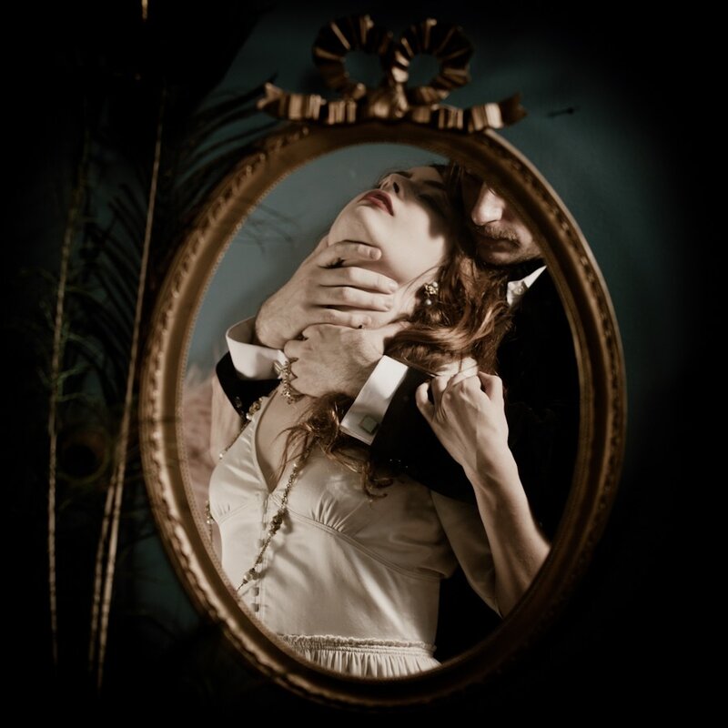 Couple in mirror reflection