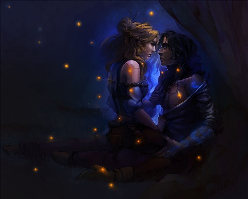 Couple in Night Scene