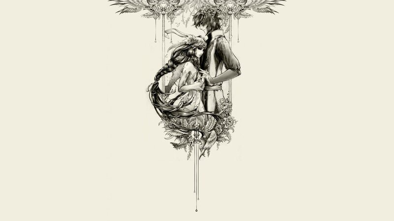 couple in ornate frame