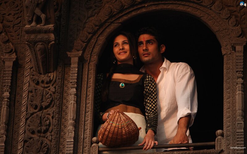 couple in ornate window