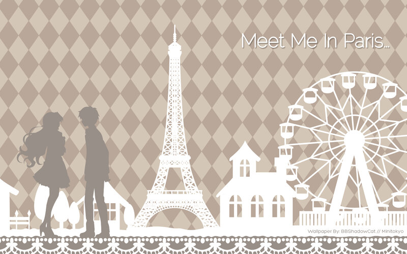 Couple in Paris Silhouette