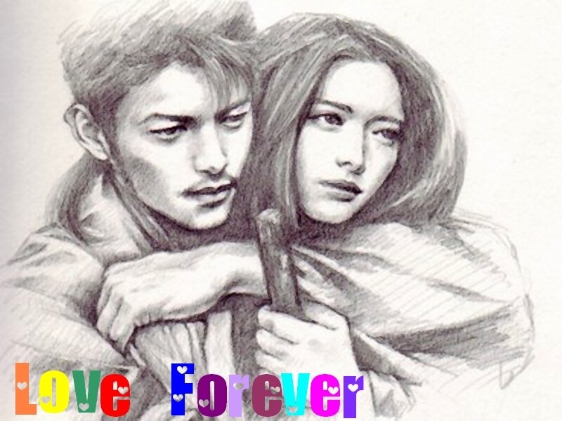 Couple in Pencil Drawing