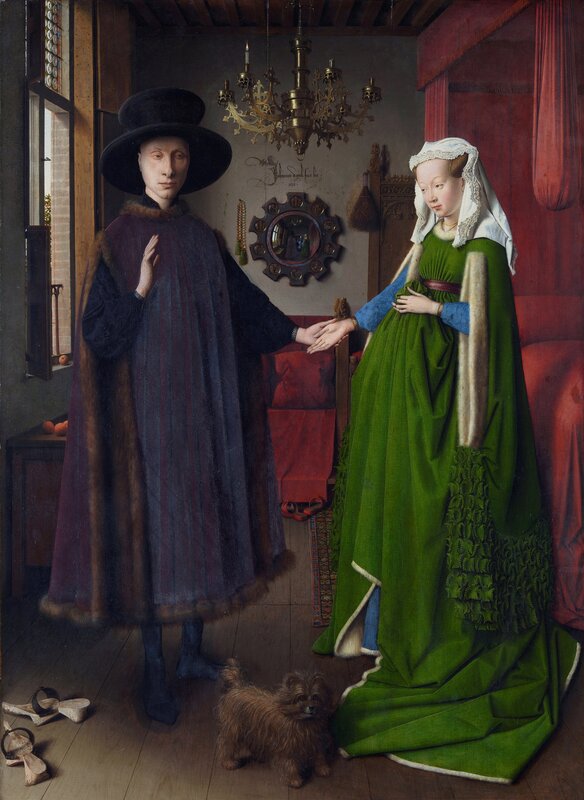 Couple in Period Clothing — Green