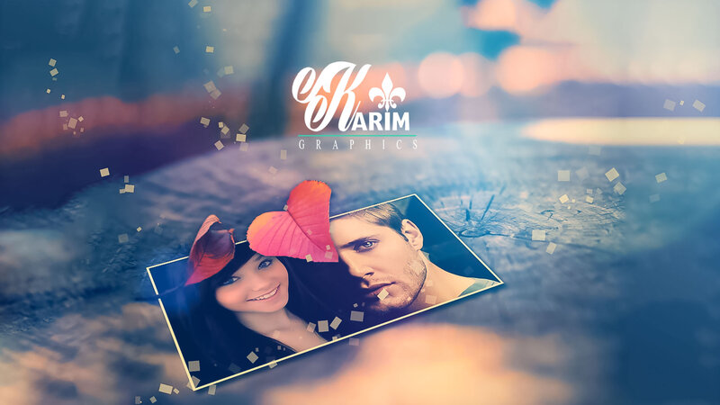 Couple in Photo Frame — Blue