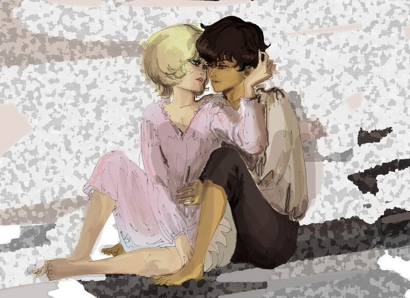 couple in pink pajamas