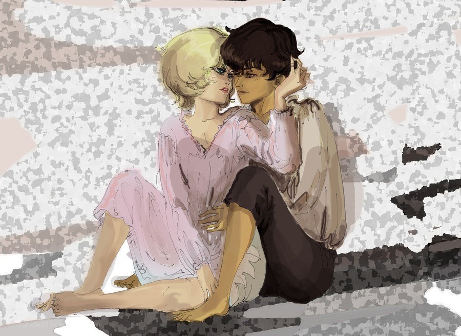 couple in pink pajamas