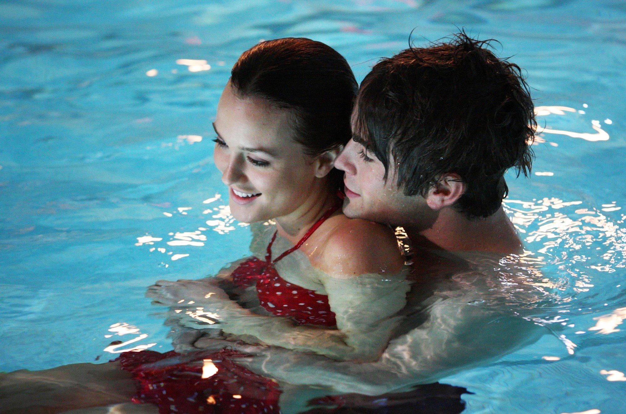 Couple in pool together