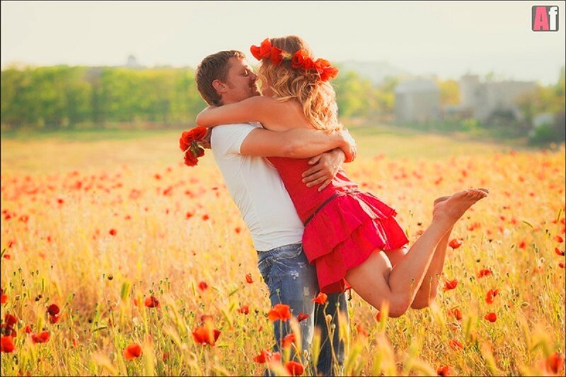Couple in Poppy Field