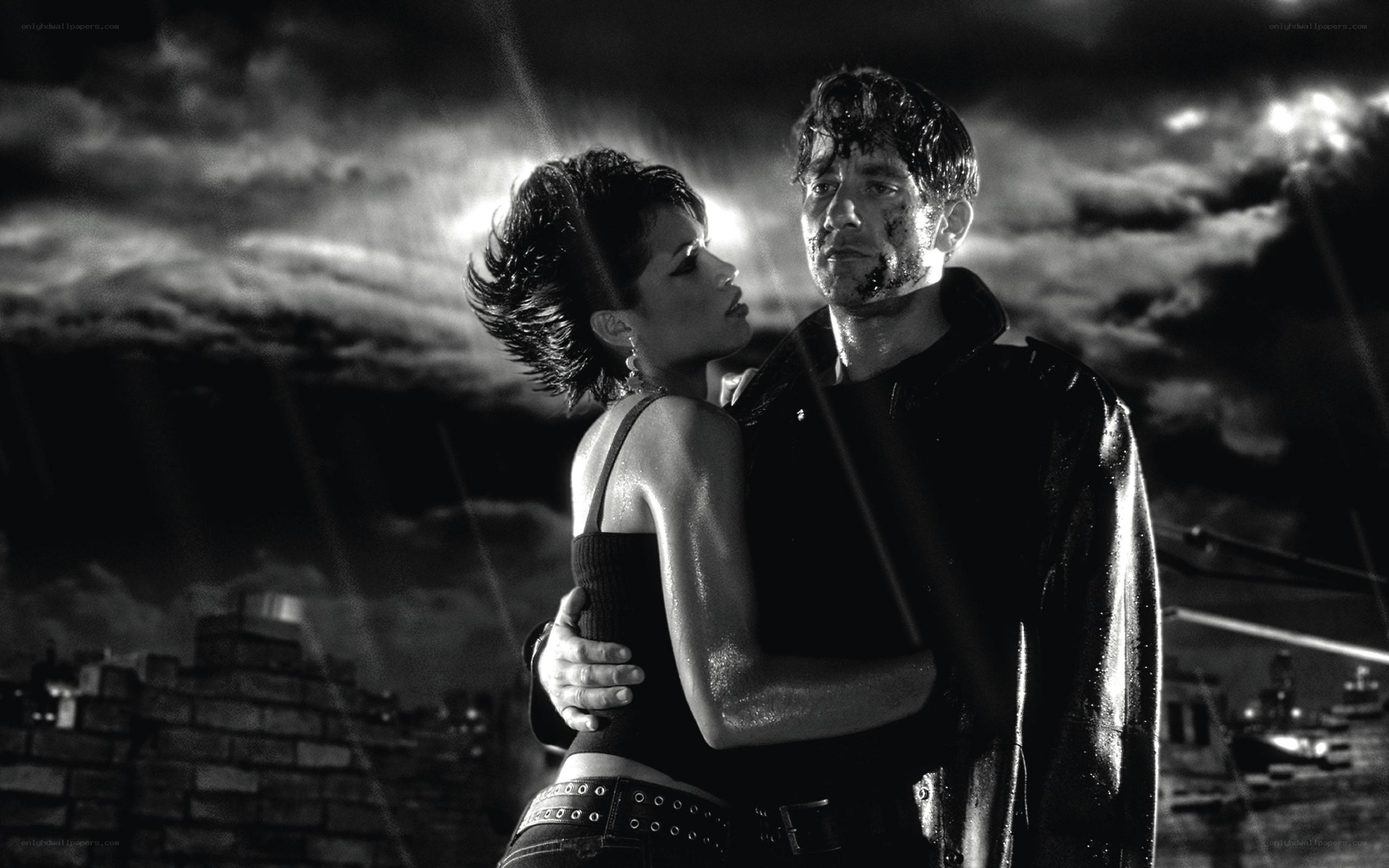couple in rain at night