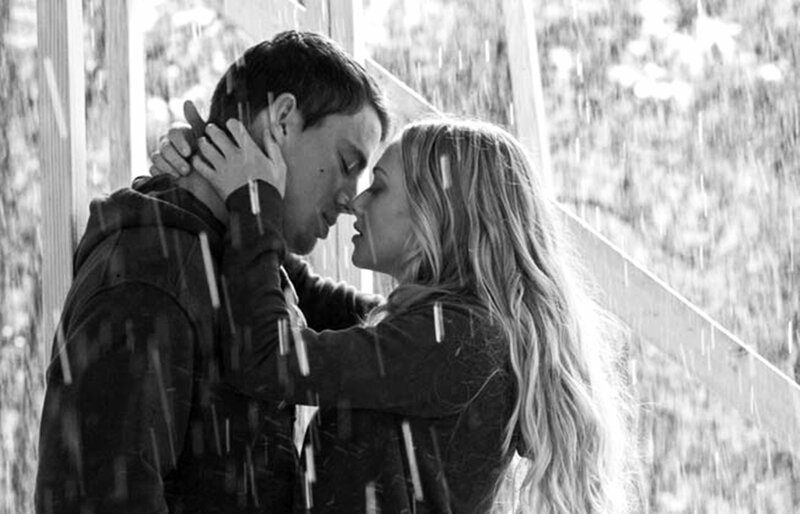 Couple in Rain — Black, Intimate
