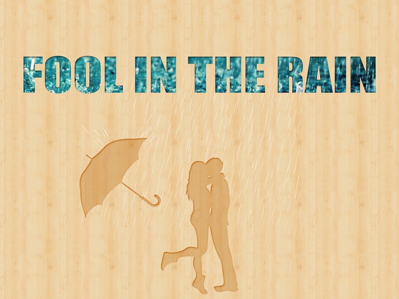 Couple in Rain — Brown