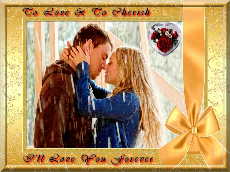 Couple in Rain — Gold