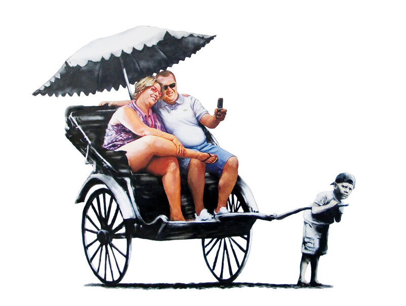 Couple in Rickshaw